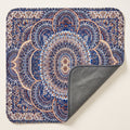 Royal Persian washable pee pad, one corner turned back to show the silicone-dot underside, all four corners rounded to the same radius